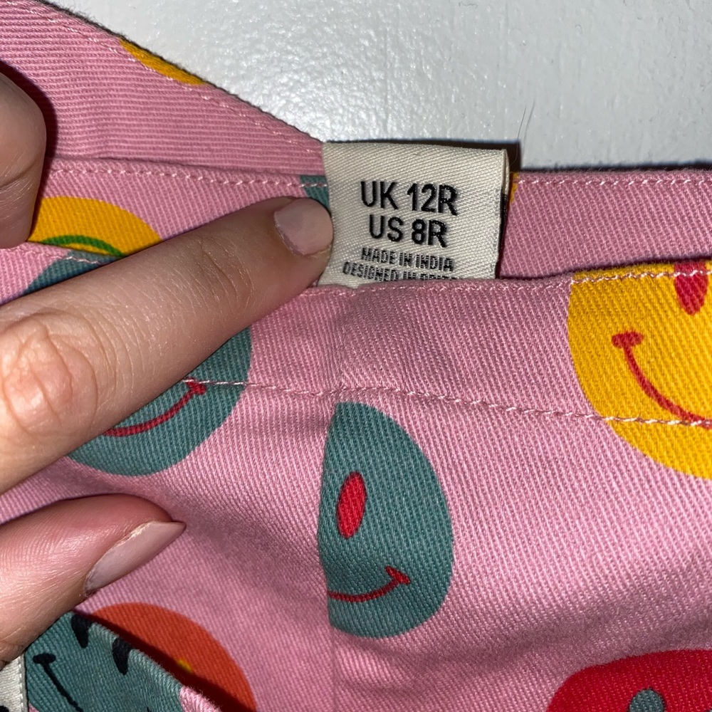 Lucy and Yak Dungaree Overalls Smiley Face pink